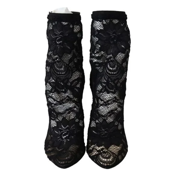 Dolce & Gabbana Black Lace Taormina Pumps Elegance Unleashed - Picture 5 of 8